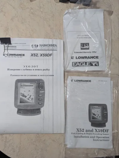 Ехолот Lowrance X-52 (новий, повний комплект)