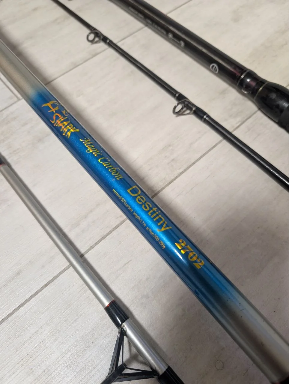 Набір сомових вудилищ: Shimano Forcemaster AX Catfish (3.00м, до 500г) та Shark Destiny 2702 (2.70м, 200-250г, б/в)
