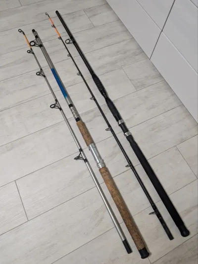 Набір сомових вудилищ: Shimano Forcemaster AX Catfish (3.00м, до 500г) та Shark Destiny 2702 (2.70м, 200-250г, б/в)