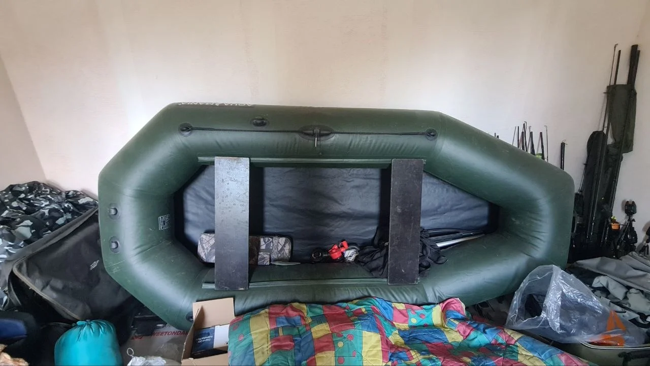 Комплект: надувний човен Aqua Mania 3.0м та електромотор 30lb (слань, повний комплект)