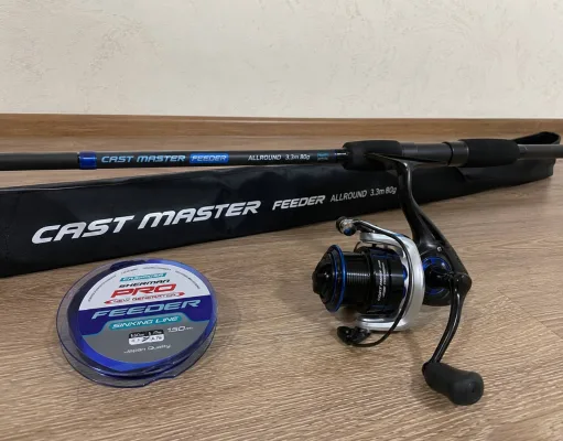Фідерний комплект: фідер Flagman Cast Master (3.30м, 80г) та котушка Flagman Cast Master Feeder 4500 (з жилкою, був на 1 рибалці)