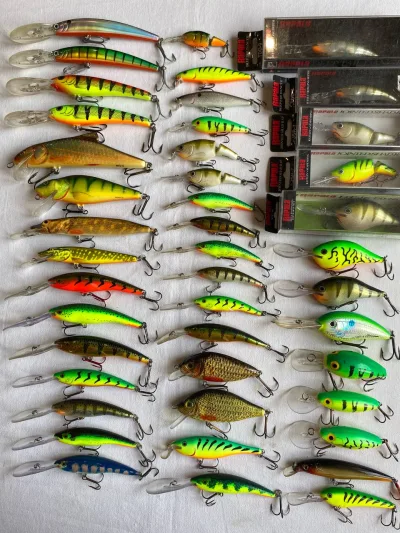 Набір воблерів Rapala, Salmo, Bomber, Perch (44 шт., б/в, стан ідеальний)