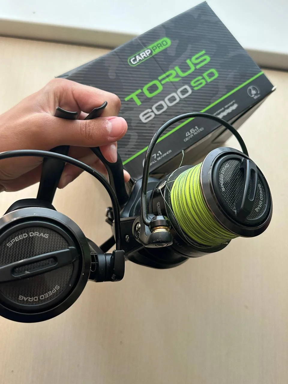 Котушки Carp Pro Torus 6000 SD (2 штуки з жилкою та шоклідером)