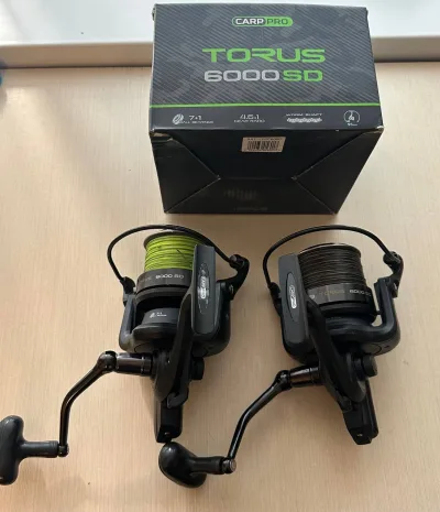 Котушки Carp Pro Torus 6000 SD (2 штуки з жилкою та шоклідером)