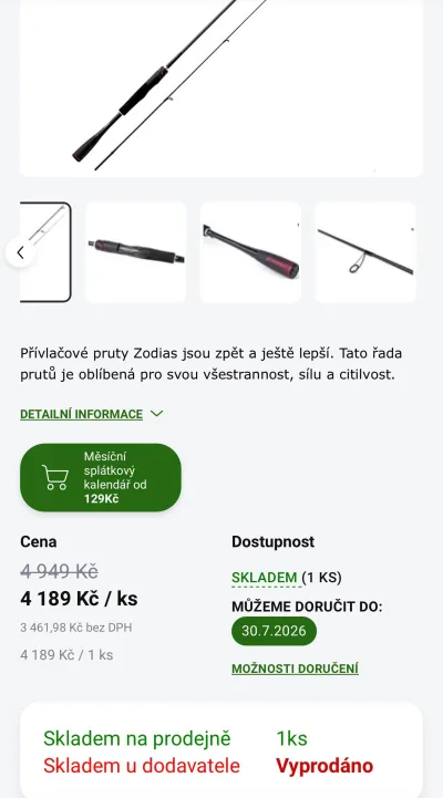 Спінінг Shimano Zodias 7-21г