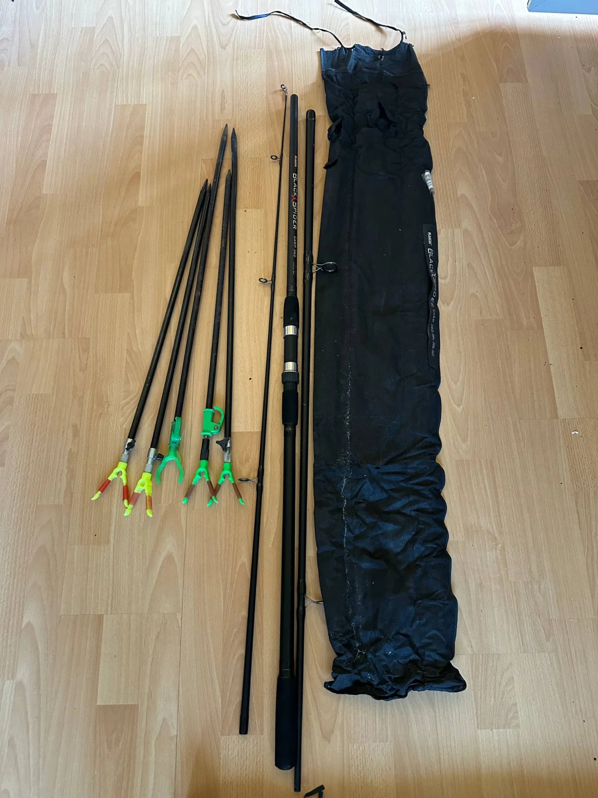 Коропове вудилище Kaida Black Spider Carp 3.6м 3lbs + Жорсткий тубус