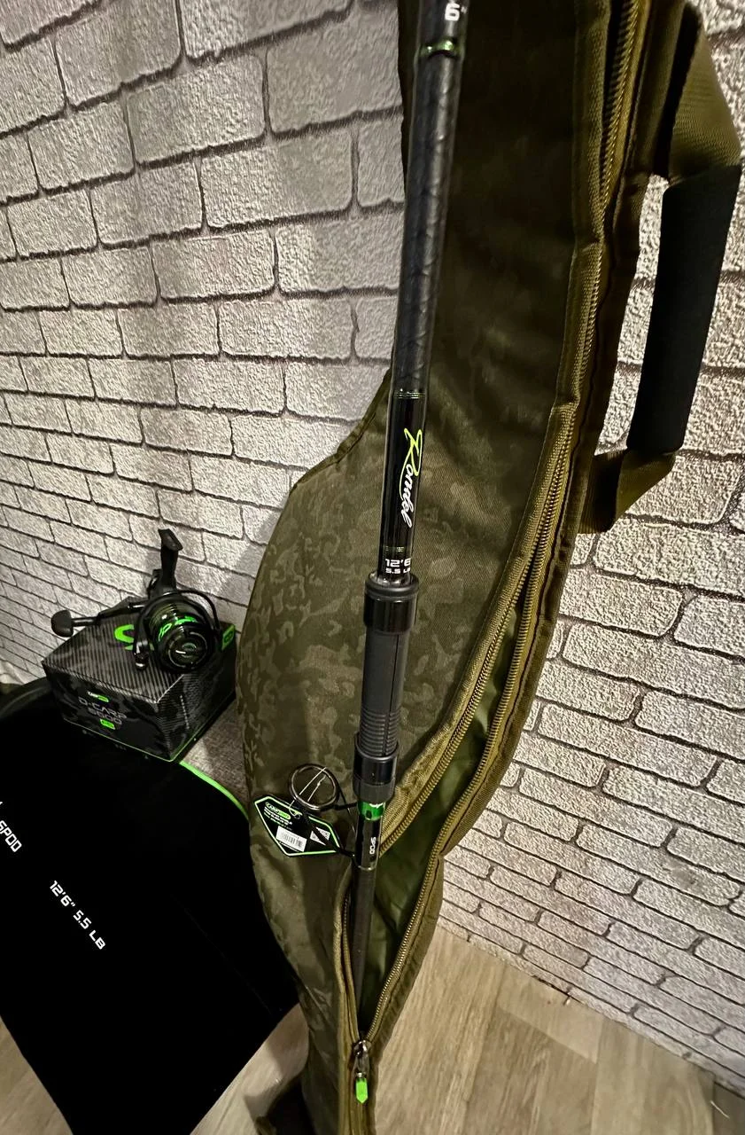 Rарповый комплект вудилище Carp Pro Rondel Spod 3.8м 5.5lb та котушка Carp Pro D-Carp 5500 FS New + + чехол Carp Pro Diamond Single Rod Sleeve