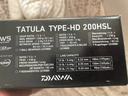Котушка Daiwa Tatula TYPE-HD 200HSL