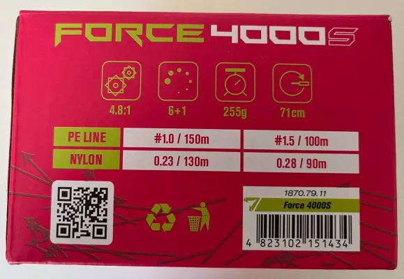 Котушка Select Force 4000S 6+1BB 4.8:1