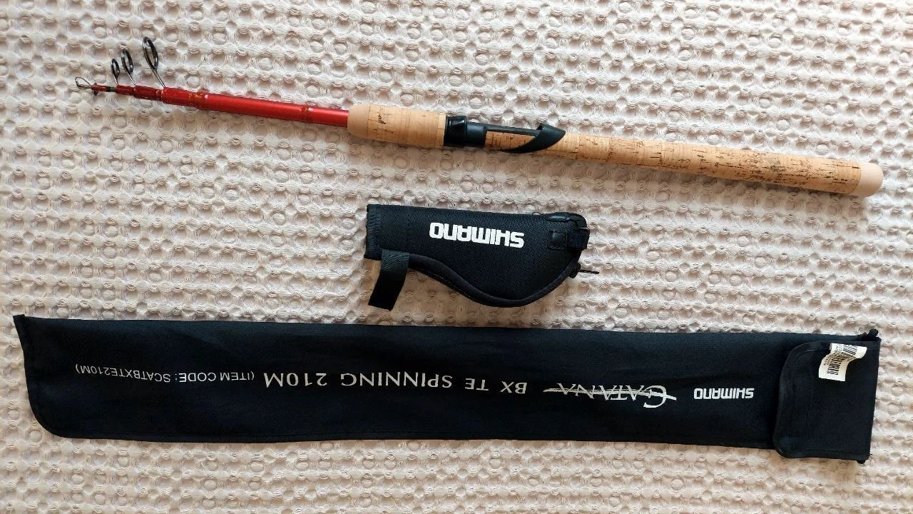 Комплект: телескопічний спінінг Shimano + котушка Shimano