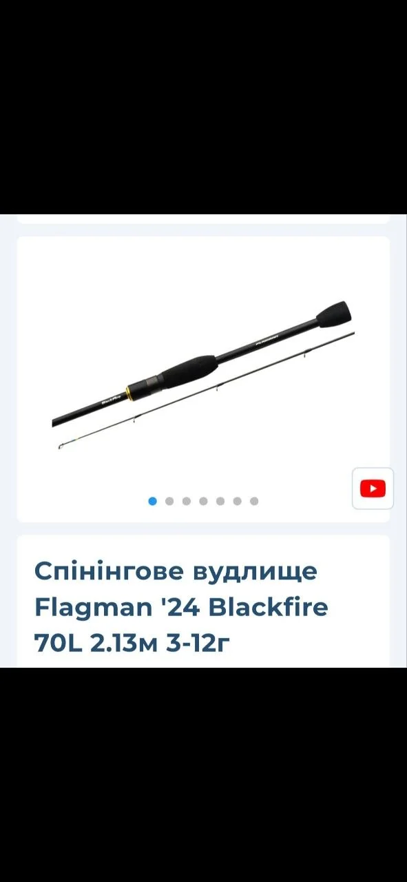 Спінінг Flagman ’24 Blackfire 70L 2,13 м, тест 3–12 г