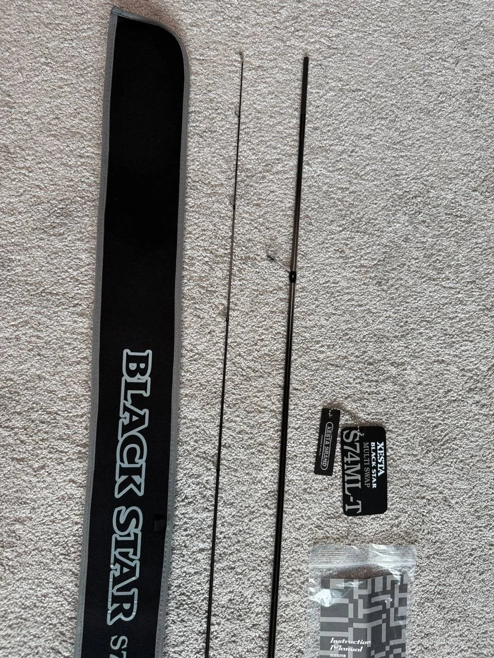 Спінінг Xesta Black Star 2nd Generation S74ML-T Multi Swap 2.24м 0.8-12г (нова)
