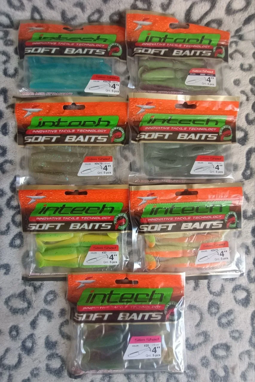 Силіконова приманка Intech Slim Shad 3.3" / 4.0" (лот, ціна за упаковку)